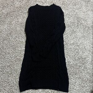 Time and Tru Black Cable Knit Pullover